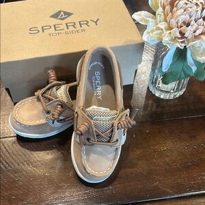 Sperry Shoresider Jr/Linen NWT - Toddler 9M